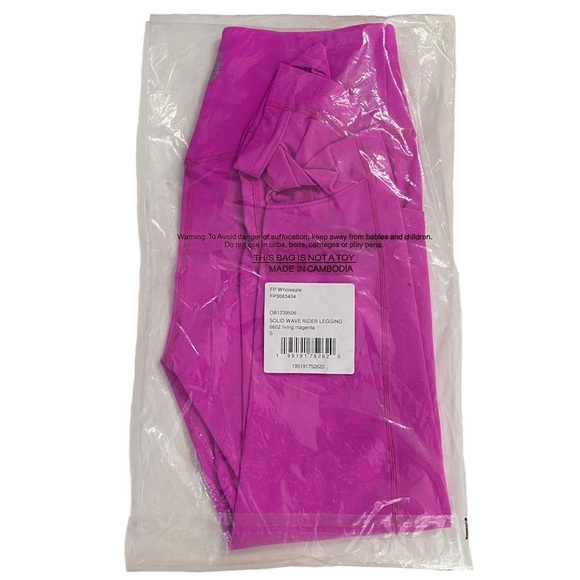 Free People Solid Wave Rider Athletic 7/8 Leggings Pink Magenta Barbiecore Small - Picture 8 of 9